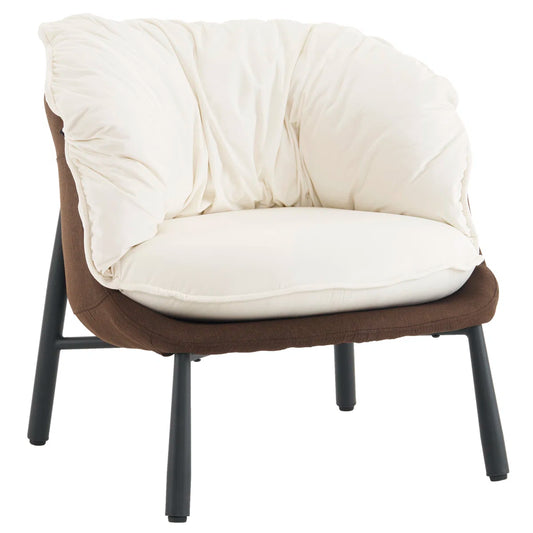 27.4" W Velvet Cotton Linen Removable Lounge Chair Accent Chair