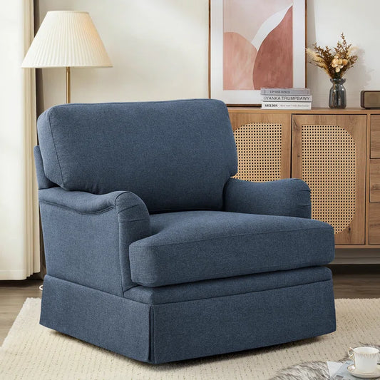 32.7'' Skirted Swivel Accent Arm Chair For Living Room, Bedroom