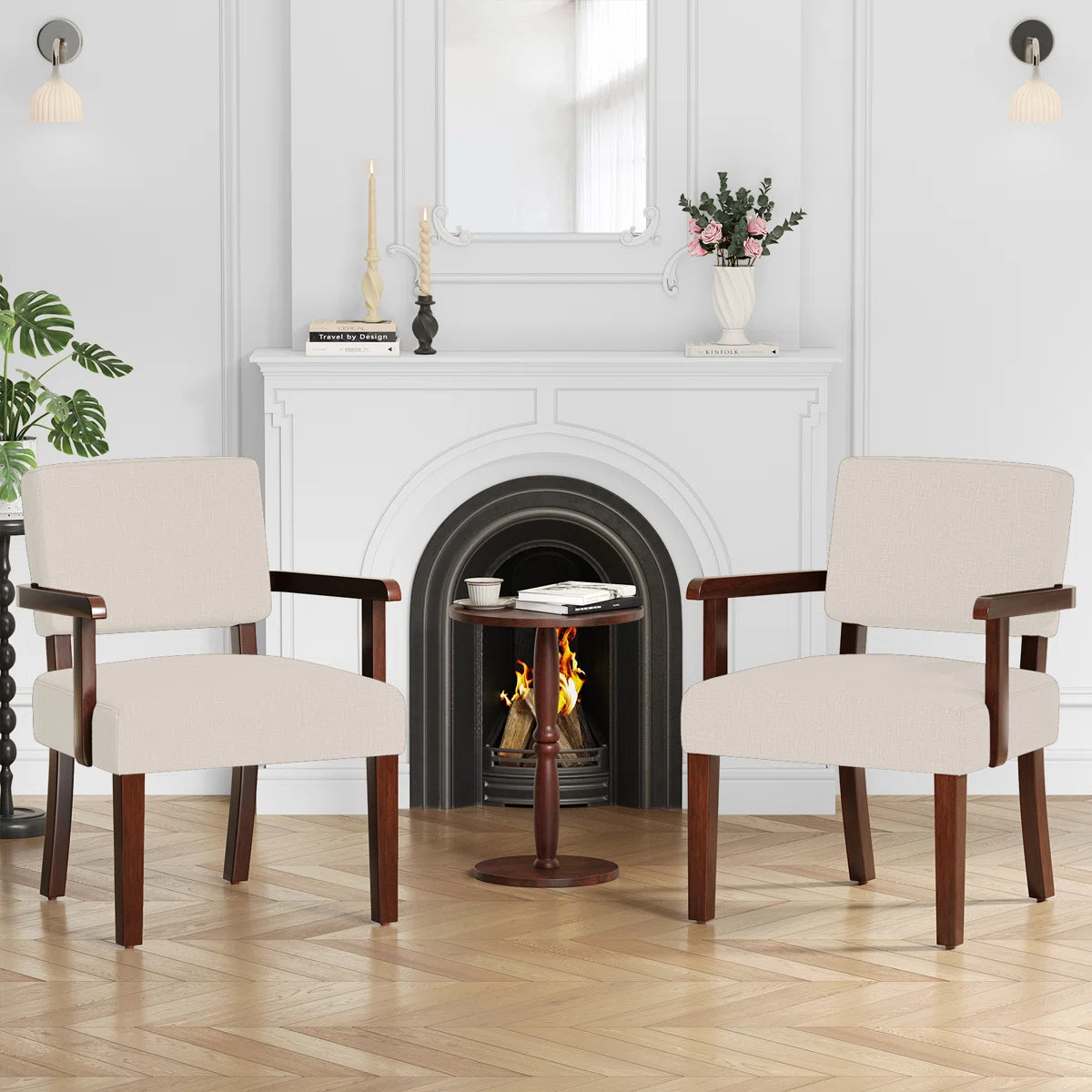Naethan Upholstered Arm Accent Chair for Living Room, Accent Armchair